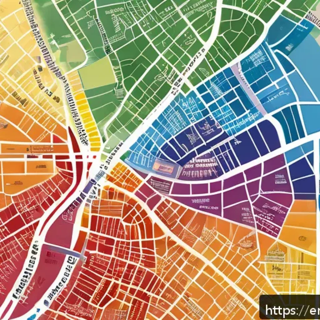 사회복지사와 복지 통계 분석법 - A detailed infographic-style illustration showing a community map with heat maps overlayed to repres...